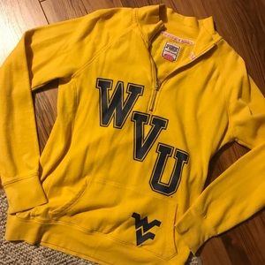 VS pink wvu quarter zip medium